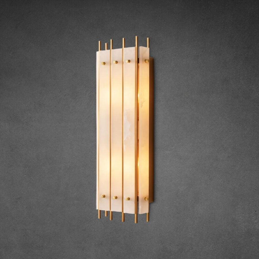 San Marco Alabaster Grand Rectangular Sconce - Grace Lamp