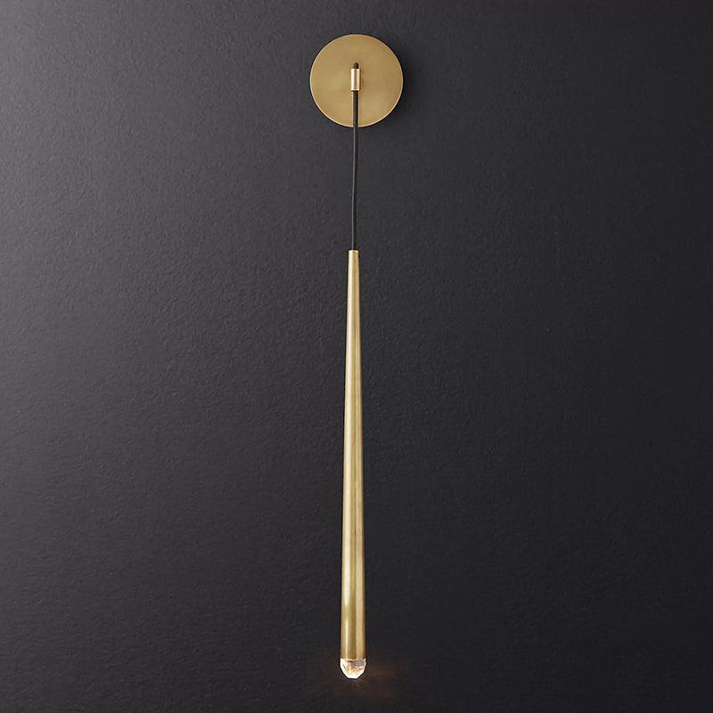 Aquitain Tapered Tubular Solid Brass Wall Sconce 38" H - Grace Lamp