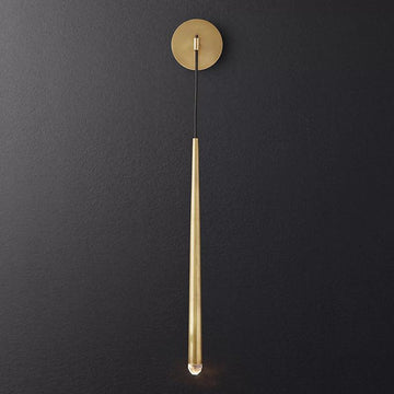 Aquitain Tapered Tubular Solid Brass Wall Sconce 38" H - Grace Lamp
