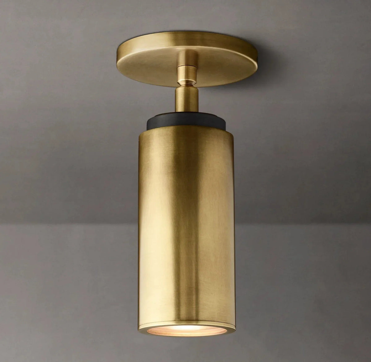 Champeaux Brass Pivoting Flushmount 4½”D - Grace Lamp