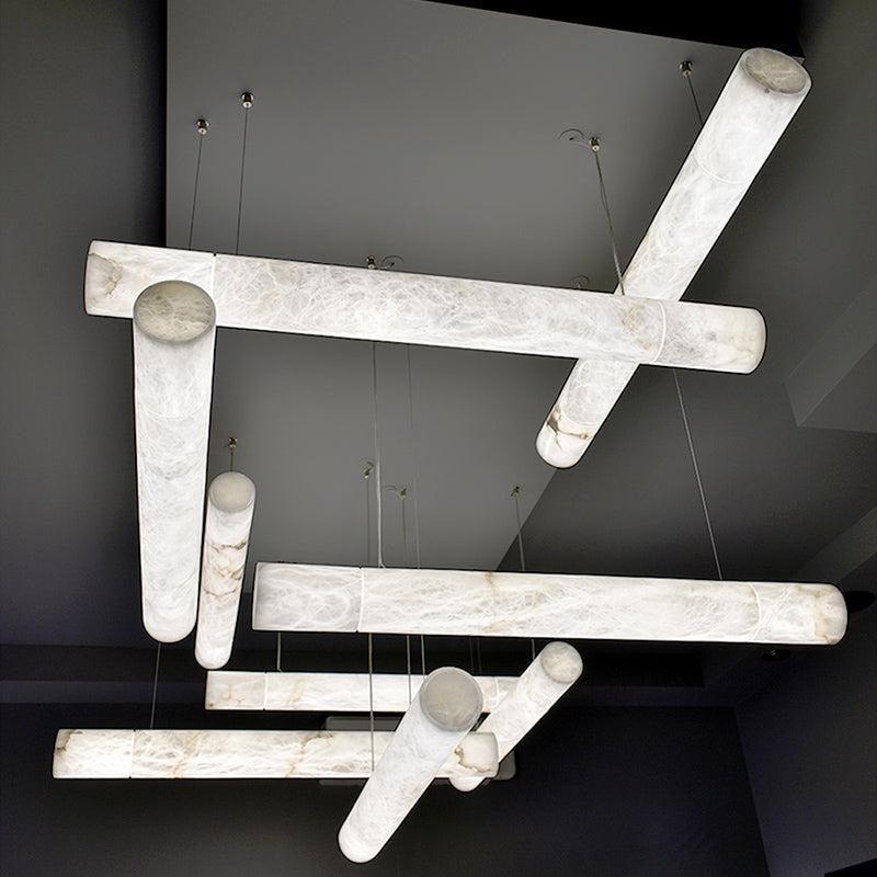 Grandeur Alabaster Linear Pendant Light, Bar Pendant Light - Grace Lamp