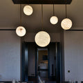 Luna Alabaster Sphere Staircase Chandelier, Multi Pendant Light - Grace Lamp
