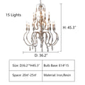 French Vintage Candle Chandelier for Living Room/Bedroom-Grace Lamp
