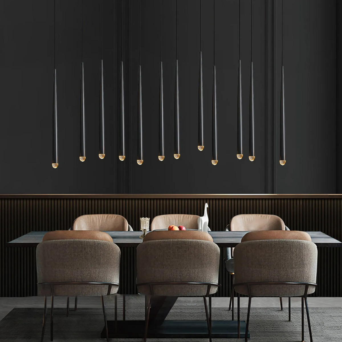 Aquitain Modern Linear Chandelier 72" - Grace Lamp