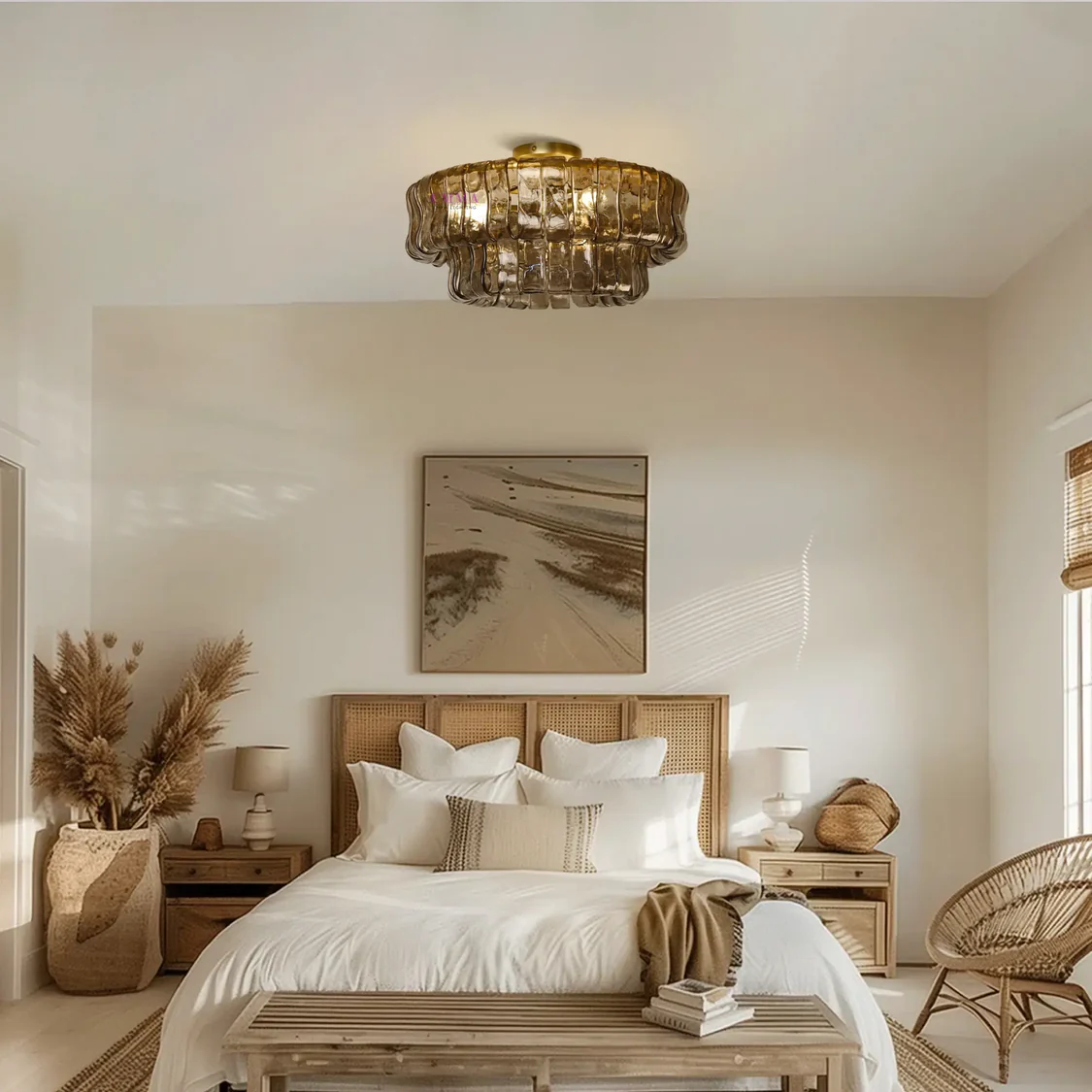 Ghiaccio Flushmount Chandelier - Grace Lamp