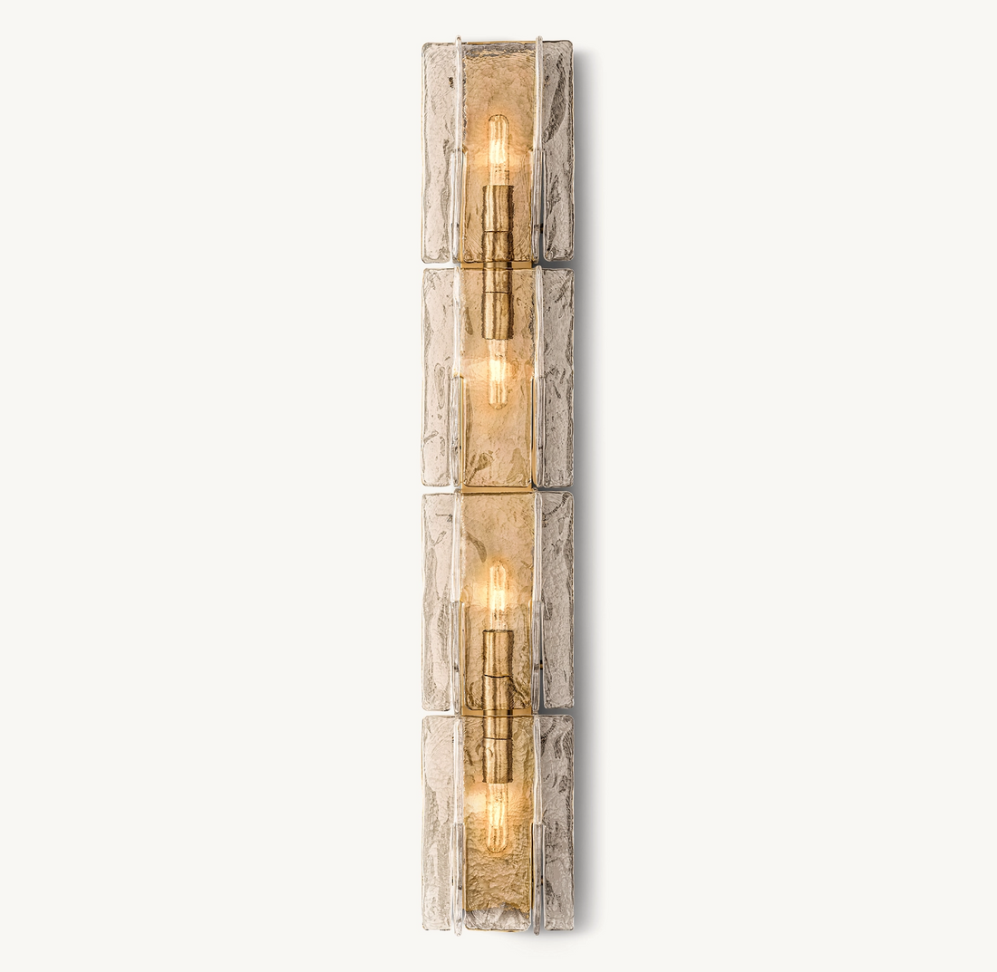 Lattice Smoke Glass Grand Sconce - Grace Lamp