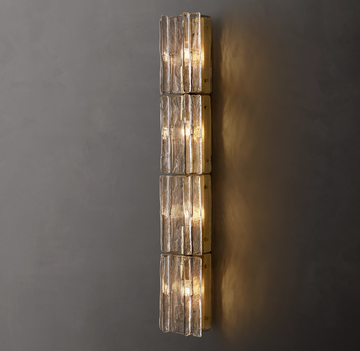 Lattice Smoke Glass Grand Sconce - Grace Lamp