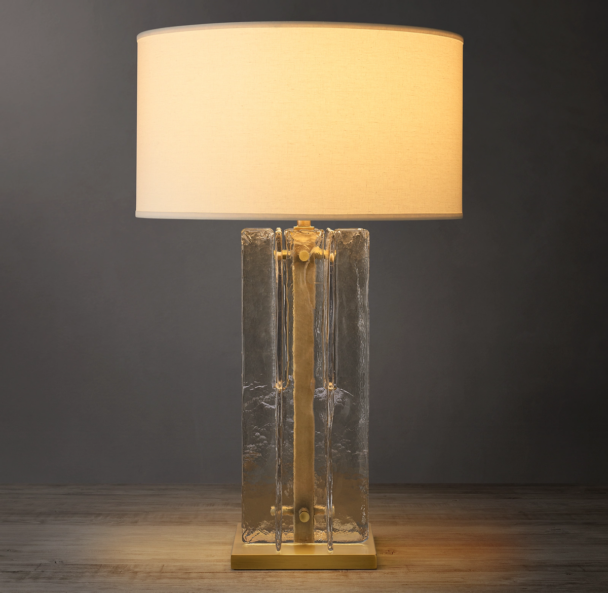 Lattice Clear Glass Table Lamp - Grace Lamp