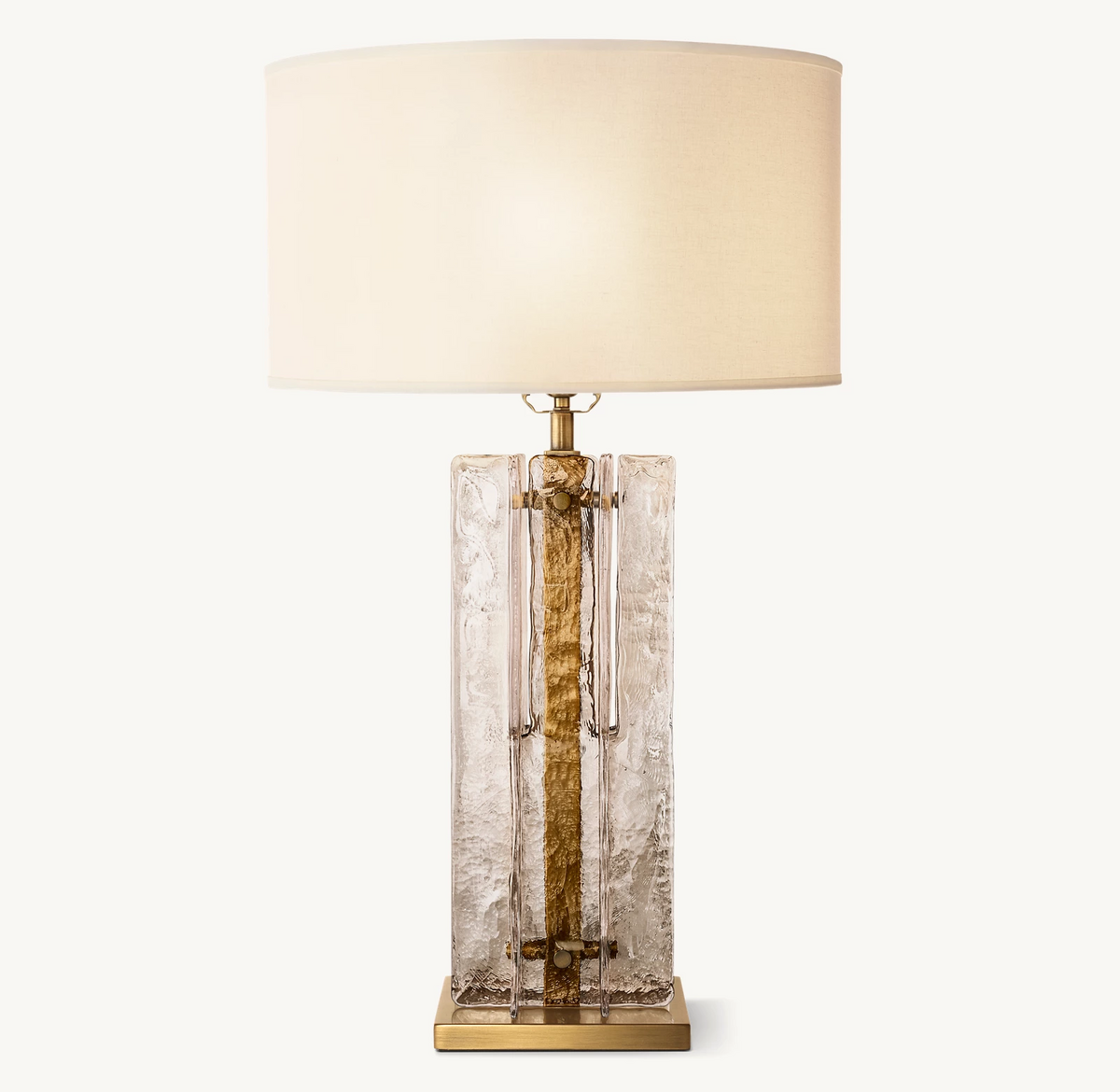 Lattice Smoke Glass Table Lamp - Grace Lamp