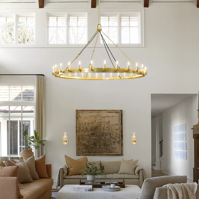 Camino Vintage Filament Outdoor Round Chandelier-Grace Lamp