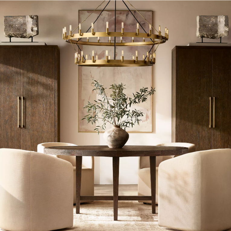 Camino Vintage Filament 2-Tier Round Chandelier 38‘’D - Grace Lamp