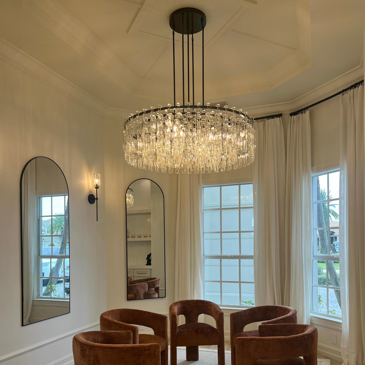 Marigan Crystal Round Chandelier 36" - Grace Lamp