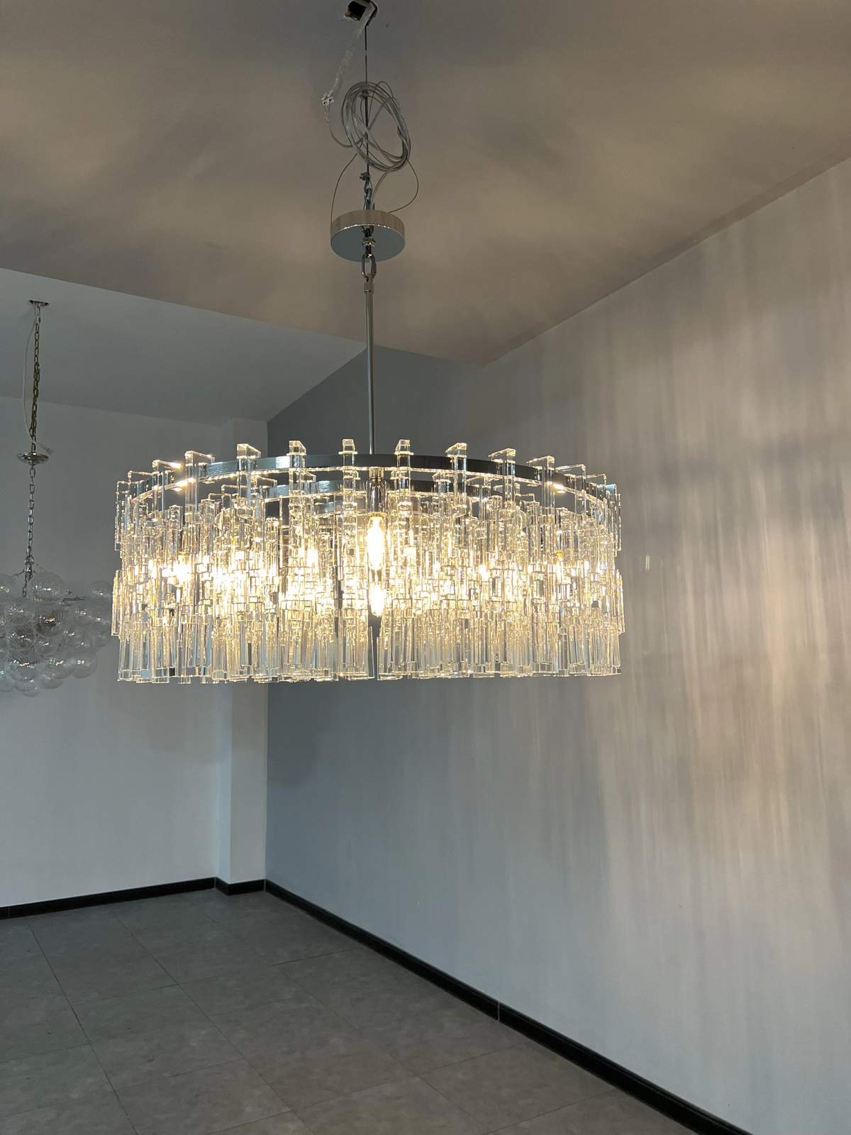 Marigan Multi-Tier Crystal Chain Round Chandelier 60" - Grace Lamp