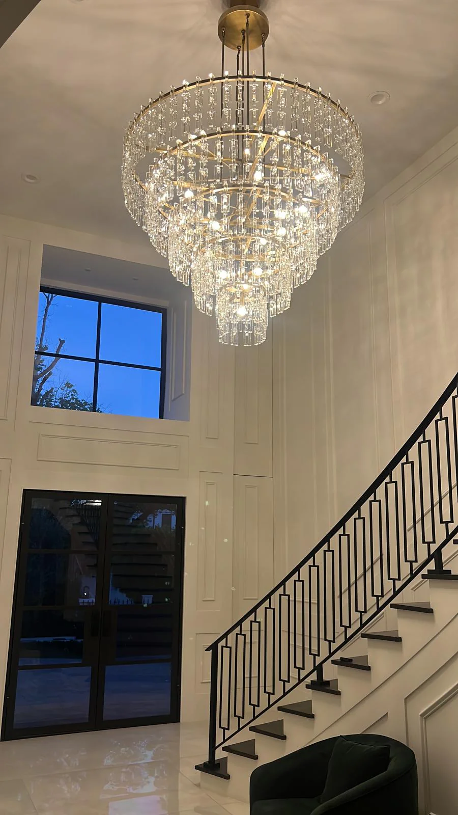Marigan Crystal 3-Tier Round Chandelier 36" - Grace Lamp