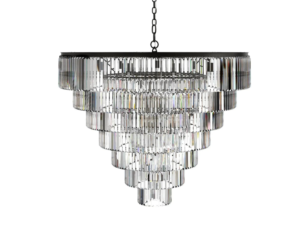 Leyland Tiered Round Crystal Chandelier - Grace Lamp