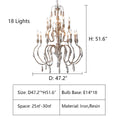 French Vintage Candle Chandelier for Living Room/Bedroom-Grace Lamp