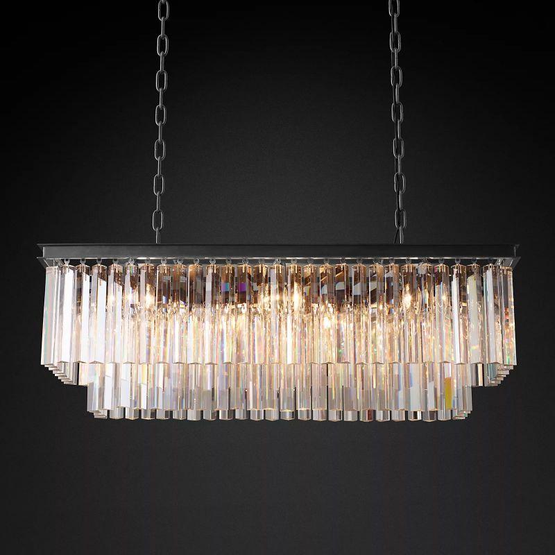 1920S Odeon Rectangular Chandelier 40" - Grace Lamp