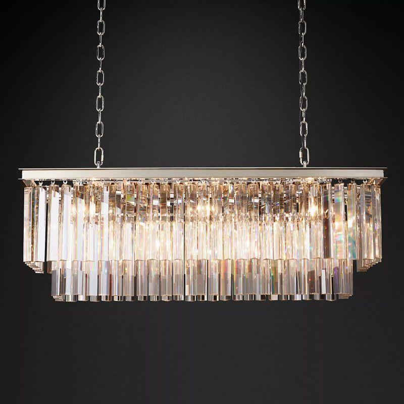 1920S Odeon Rectangular Chandelier 40" - Grace Lamp