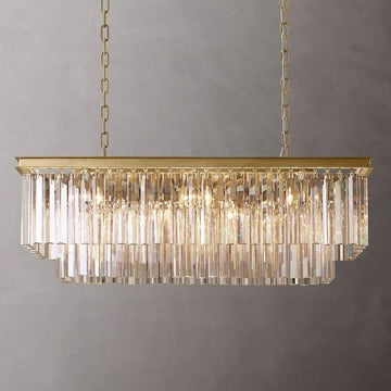 1920S Odeon Rectangular Chandelier 40" - Grace Lamp