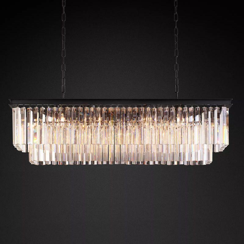 1920S Odeon Rectangular Chandelier 49" - Grace Lamp