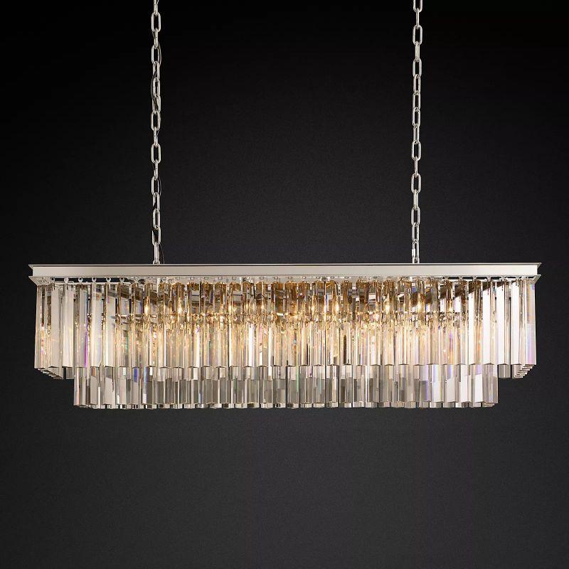 1920S Odeon Rectangular Chandelier 49" - Grace Lamp