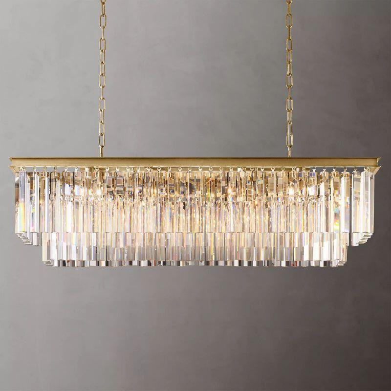 1920S Odeon Rectangular Chandelier 49" - Grace Lamp
