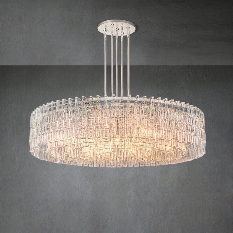 Marigan Multi-Tier Crystal Chain Round Chandelier 60" - Grace Lamp