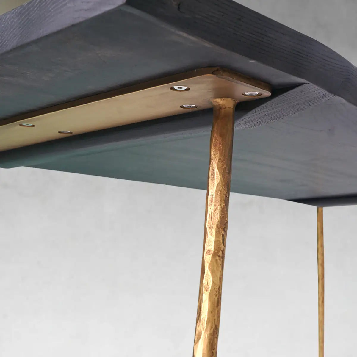 Hand-Forged Vintage Style Metal Frame Dining Table - Grace Lamp
