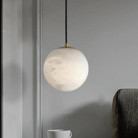 Modern Luxury Alabaster Ball Pendant Light, Island Mini Pendant Light - Grace Lamp