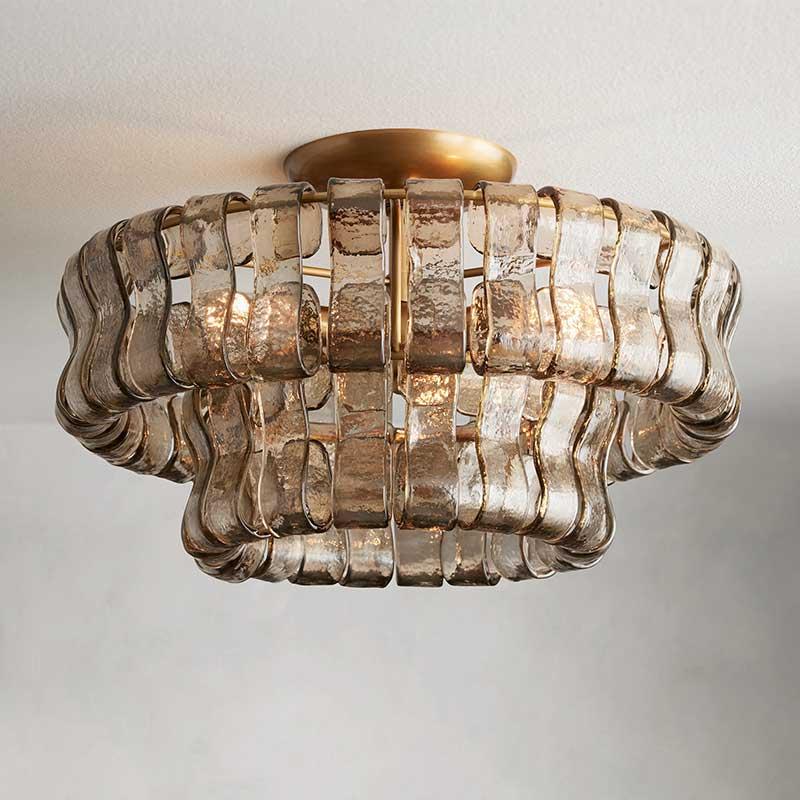 Ghiaccio Flushmount Chandelier - Grace Lamp