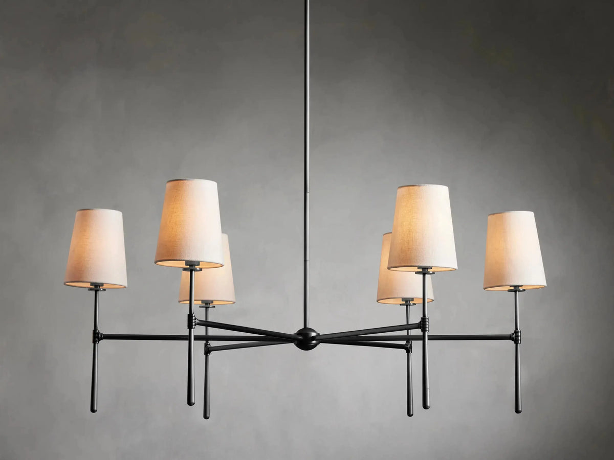 Rhodes Round Chandelier 4/6 Light - Grace Lamp