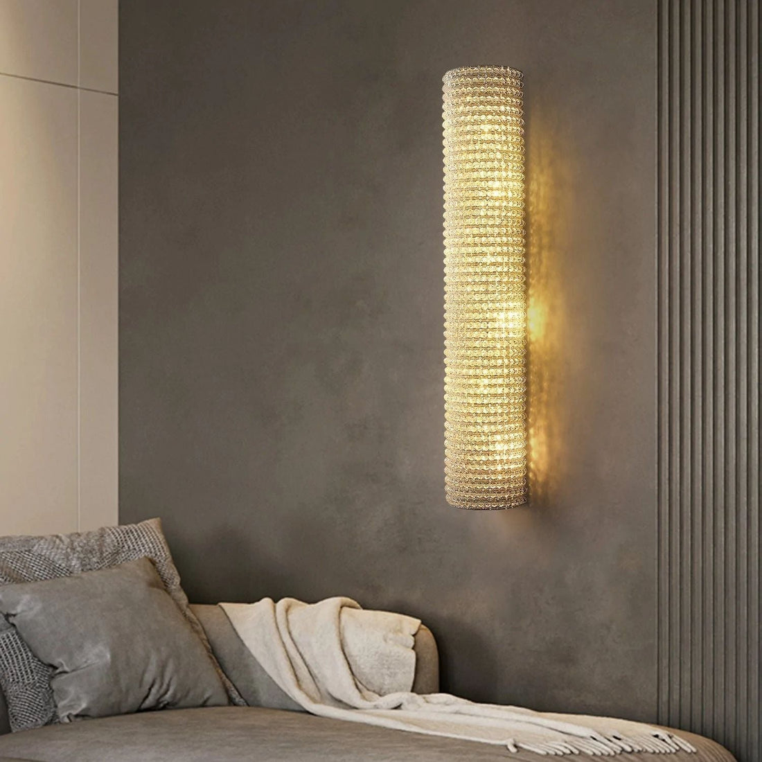 Halo Grand Crystal Sconce 36"H - Grace Lamp