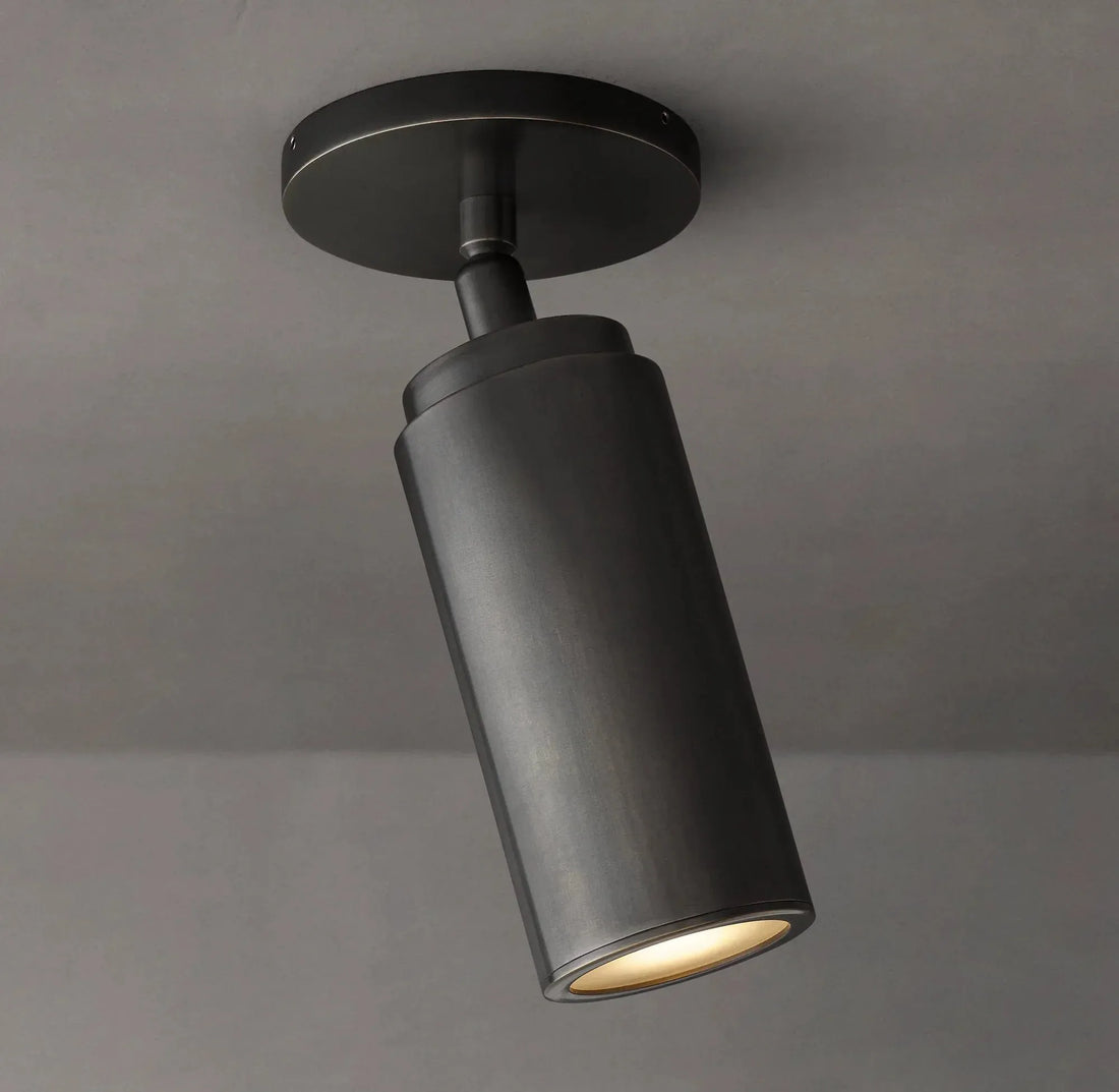 Champeaux Brass Pivoting Flushmount 4½”D - Grace Lamp
