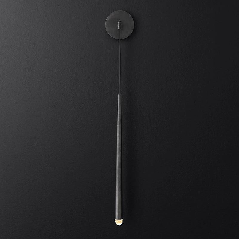 Aquitain Tapered Tubular Solid Brass Wall Sconce 38" H - Grace Lamp