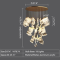 Extra Large Modern Acrylic Chandelier for Staircase/Foyer/Villa/Hall-Grace Lamp