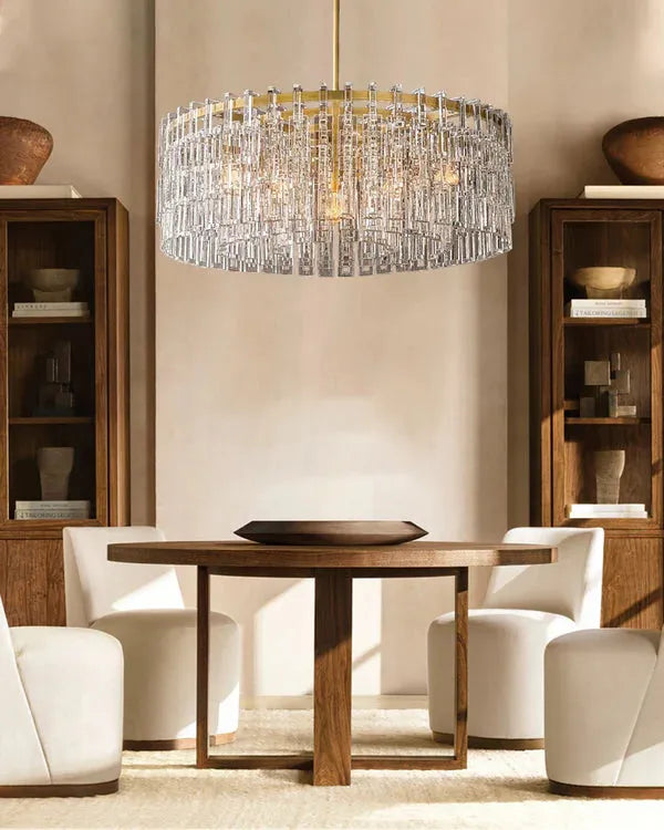 Marigan Multi-Tier Crystal Chain Round Chandelier 60" - Grace Lamp