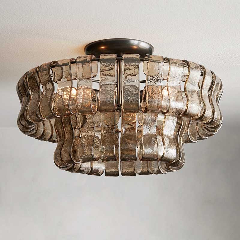 Ghiaccio Flushmount Chandelier - Grace Lamp