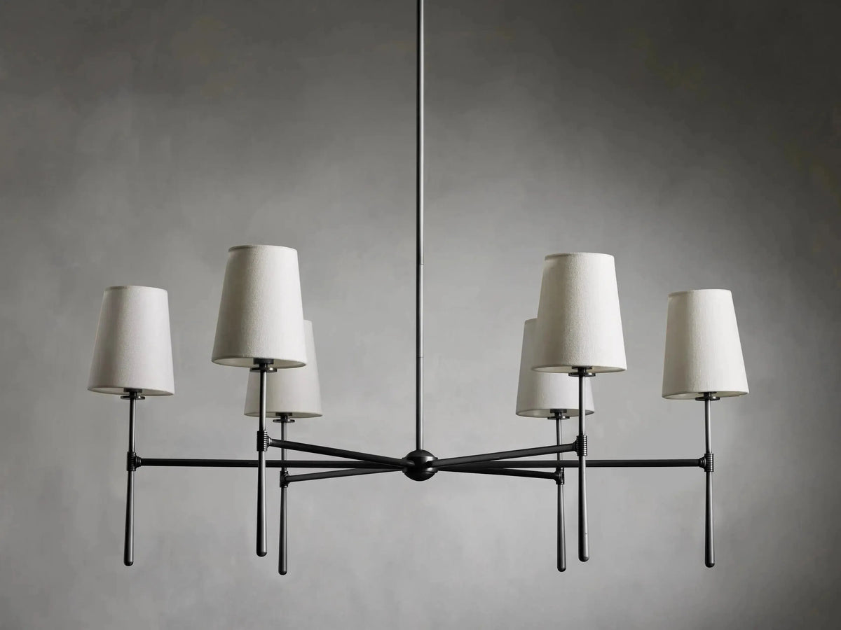 Rhodes Round Chandelier 4/6 Light - Grace Lamp