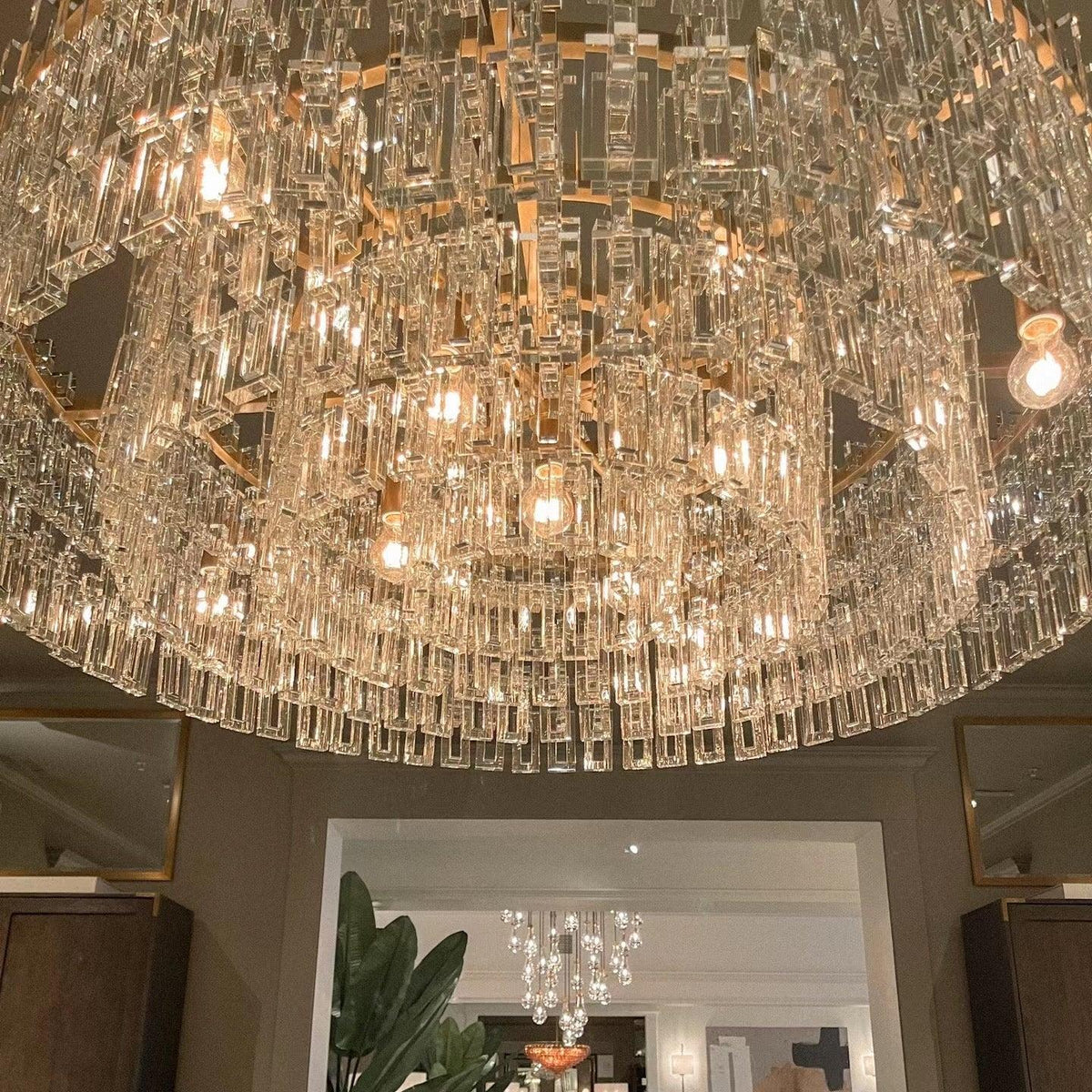 Marigan Multi-Tier Crystal Chain Round Chandelier 60" - Grace Lamp