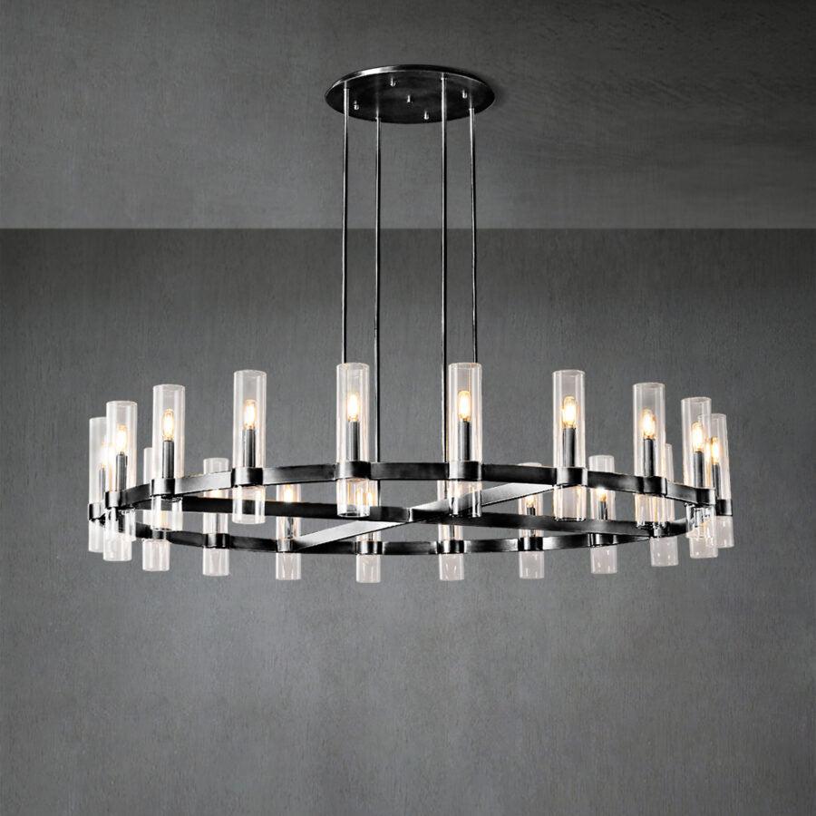 Ravelle Round Chandelier 72" - Grace Lamp
