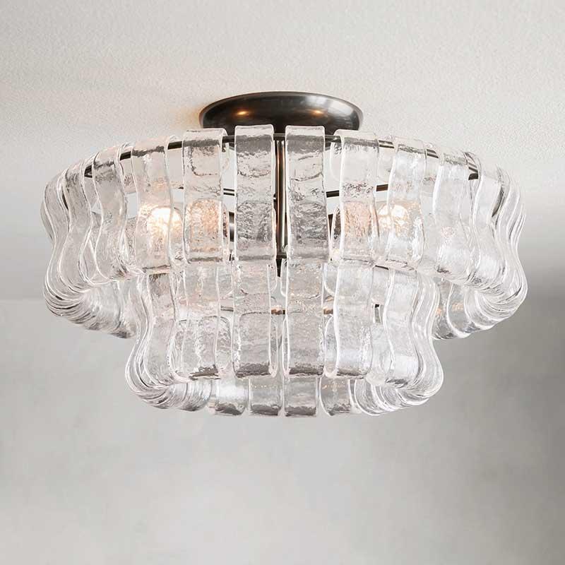 Ghiaccio Flushmount Chandelier - Grace Lamp