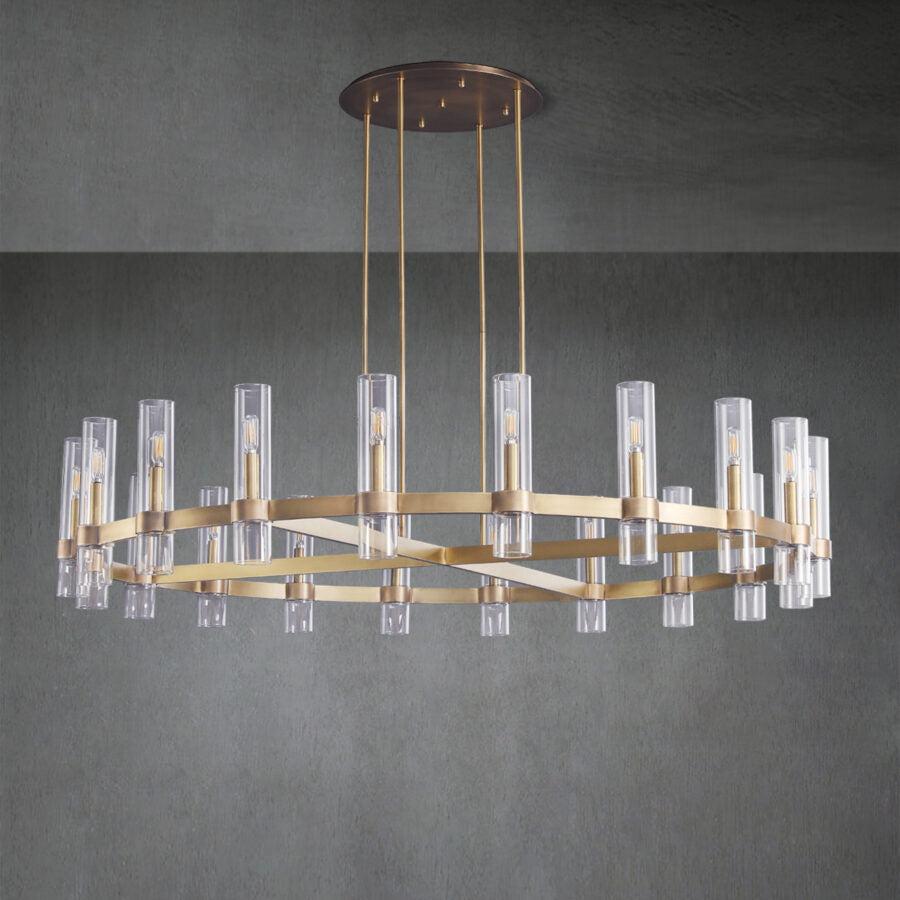 Ravelle Round Chandelier 72" - Grace Lamp