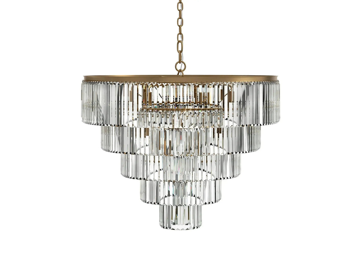 Leyland Tiered Round Crystal Chandelier - Grace Lamp