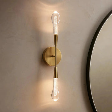 Soltaire Crystal Double Wall Sconce - Grace Lamp