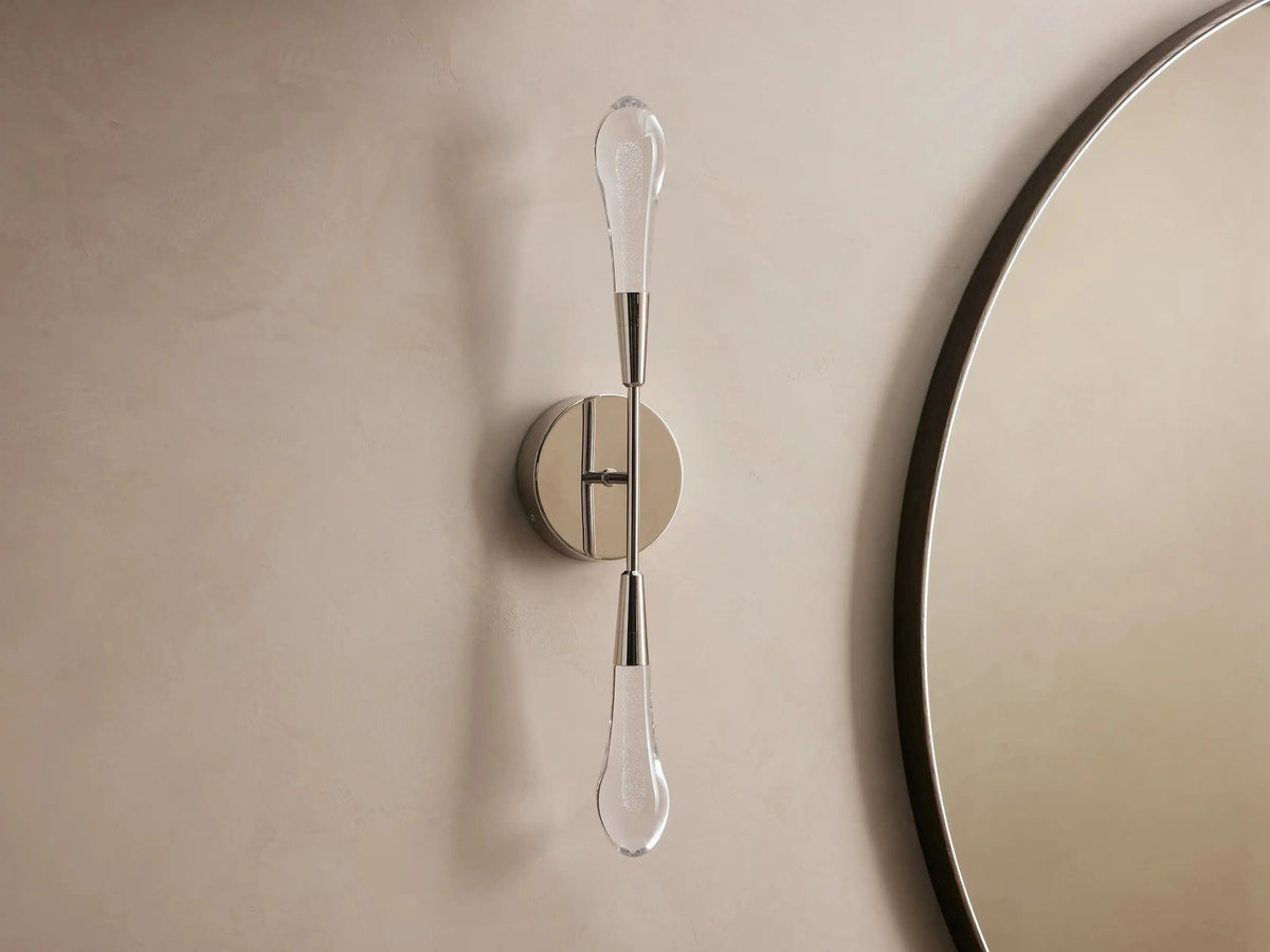 Soltaire Crystal Double Wall Sconce - Grace Lamp