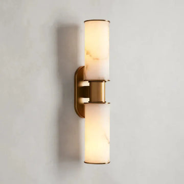 Harlin 2-Light Wall Sconce in Alabaster - Grace Lamp