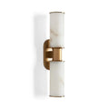 Harlin 2-Light Wall Sconce in Alabaster - Grace Lamp