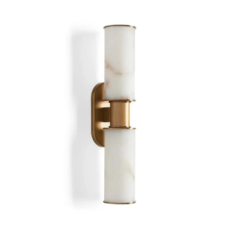 Harlin 2-Light Wall Sconce in Alabaster - Grace Lamp