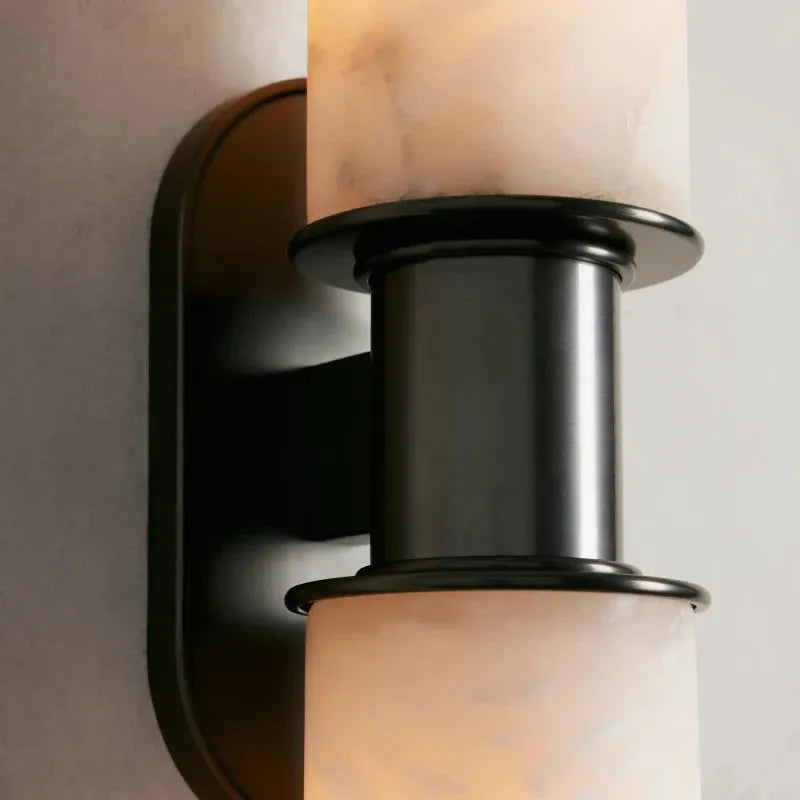 Harlin 2-Light Wall Sconce in Alabaster - Grace Lamp