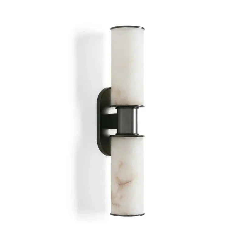Harlin 2-Light Wall Sconce in Alabaster - Grace Lamp